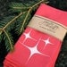 Dinner Napkins Organic Cotton Hemp Cloth napkins set Table Linens screenprint RETRO STARS