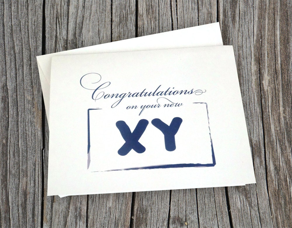 Congratulations on Your New Baby Boy - XY Chromosome Note Card