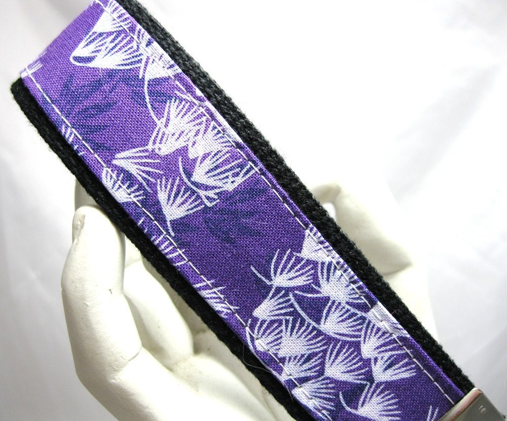 Wristlet Keychain Key Fob Purple Bloom