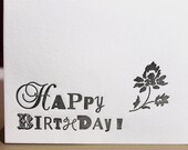 Happy Birthday Mixed Font Letterpress Card - Happy Birthday