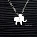 Monogram Elephant Necklace, Lucky elephant Initial Necklace, STERLING Silver Elephant Jewelry, Sister, Best friends, Mother necklace