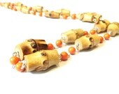 Bamboo Baby  Beaded Necklace --  Bamboo Necklace Jewellery Free Shipping