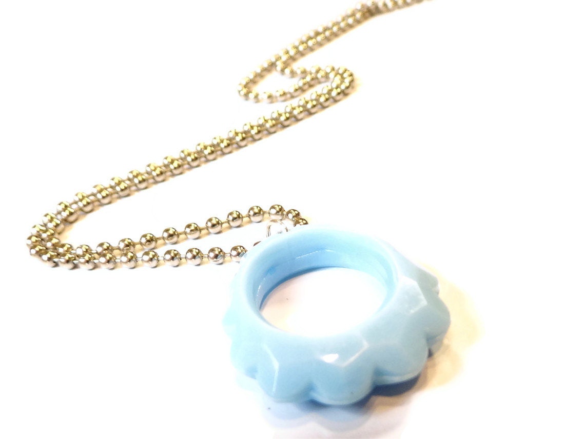 Vintage Pendant Necklace -- Go Go Gadget -- Minimalist Necklace -- Free Shipping