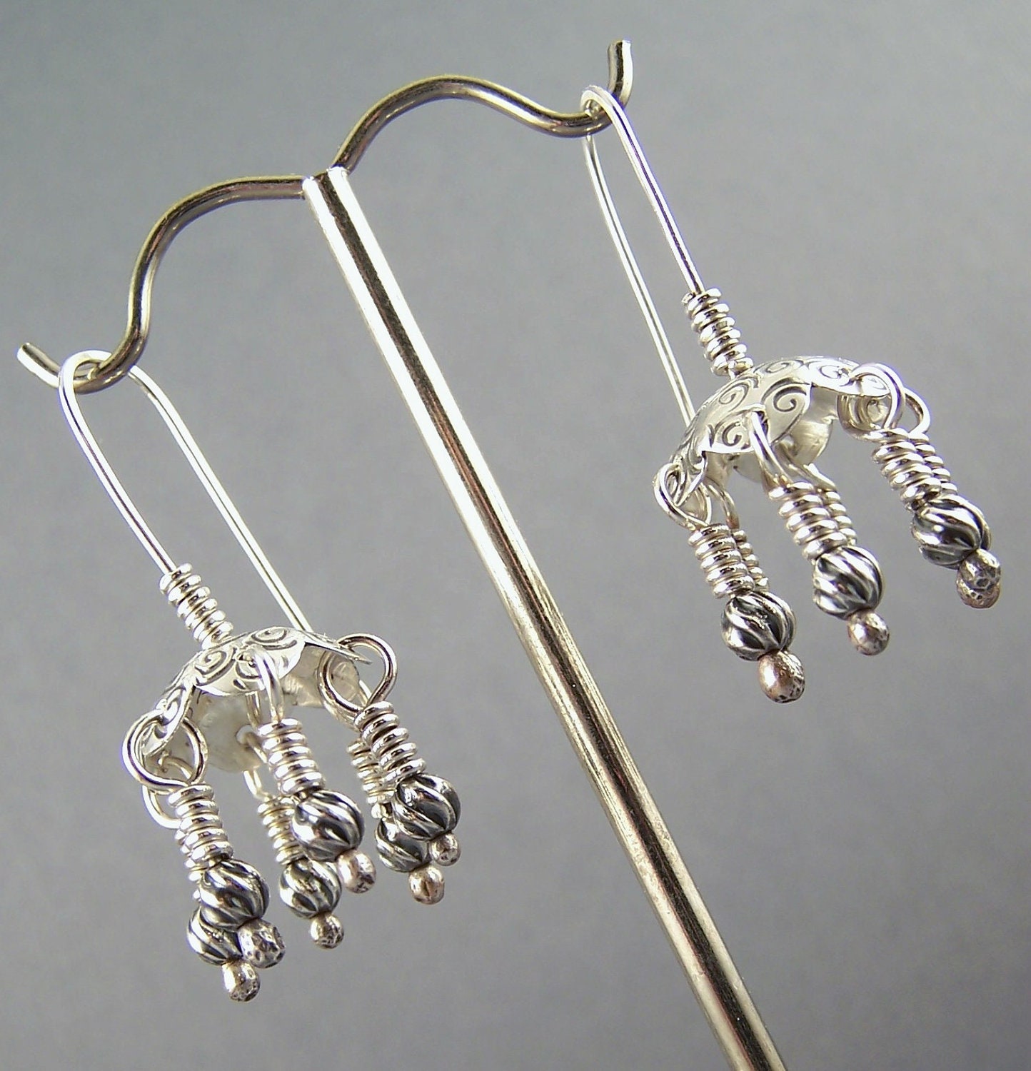 silver chandelier earrings