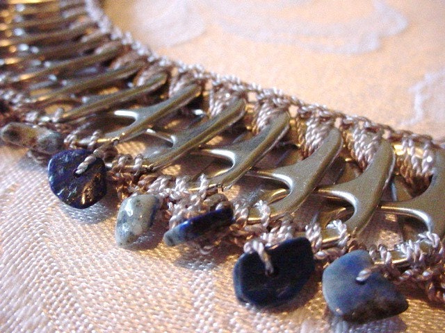 Pull Tab Necklace - Healing Stones Series - Lapis Lazuli