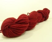 SALE Hand Dyed Mohair Merino Worsted Weight - Chili Red Semi Solid Knit with a Classic yarn