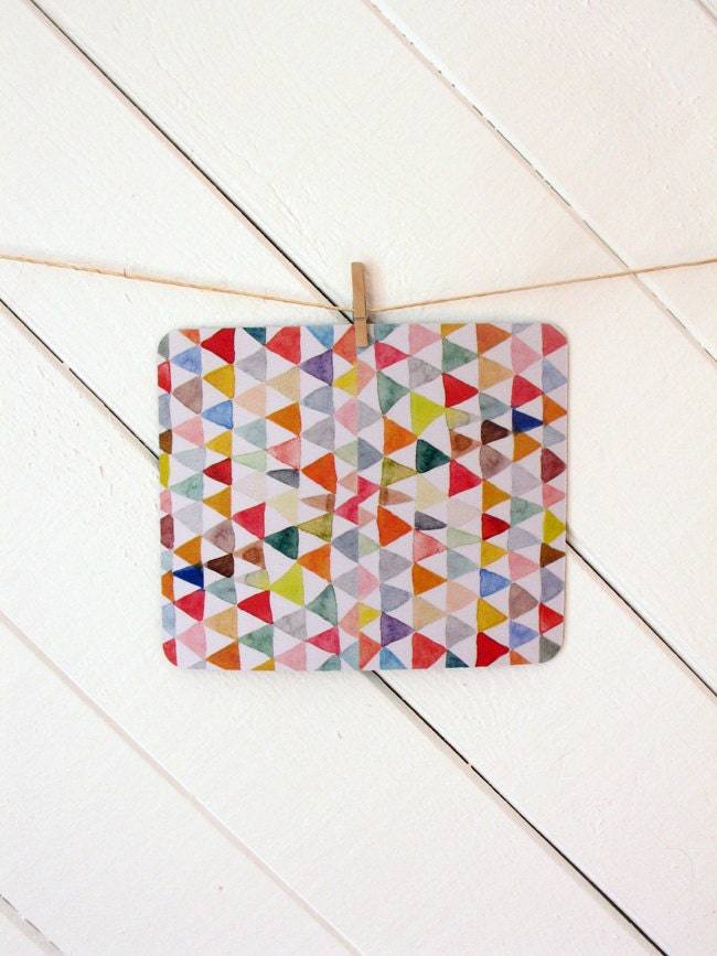 mousepad / Mouse Pad / Mat - Watercolor Triangles Tapestry