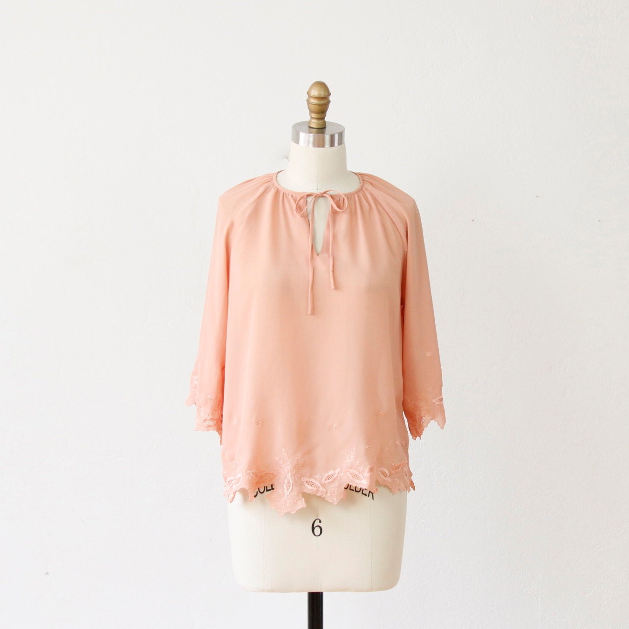 Clay Embroidered Cut Out Vintage Tunic