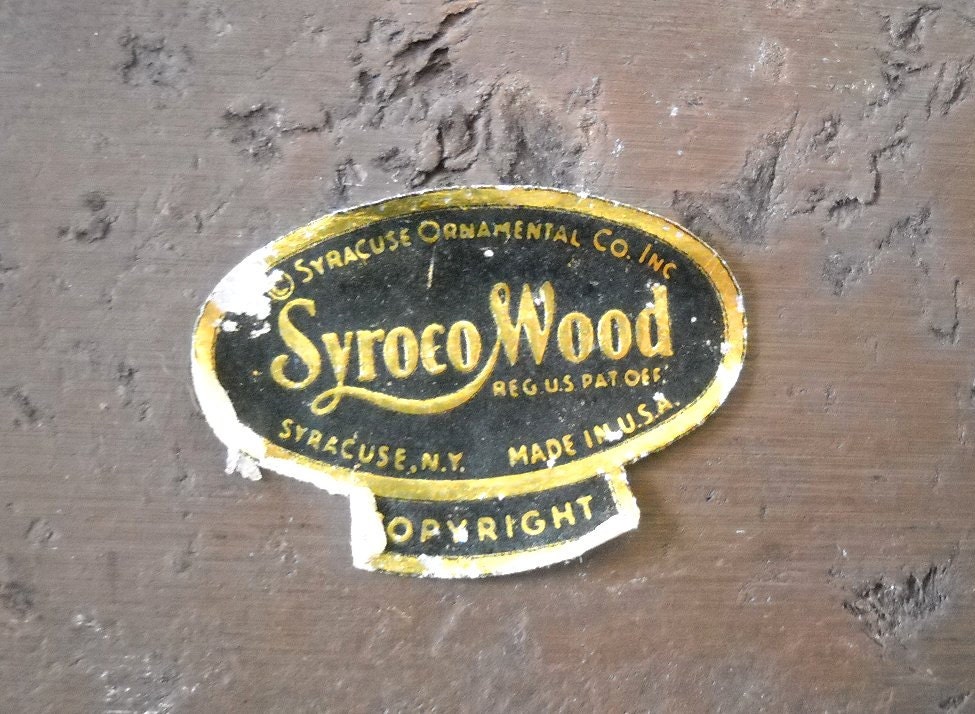 Vintage Syroco Wood Flying Duck Tie Rack Belt Sportsman Woodland Fathers Day