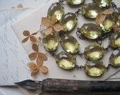 SALE anna wintour inspired pale yellow antiqued georgian collet necklace Sunlight.  gift box