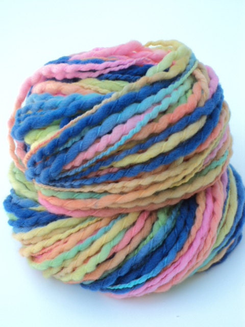 Soft Rainbow Hand Painted Bulky Yarn 150 Yards