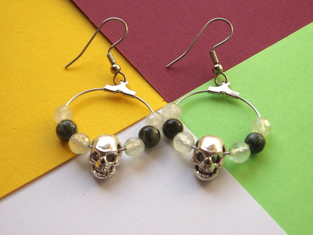 Grinning Green Earrings