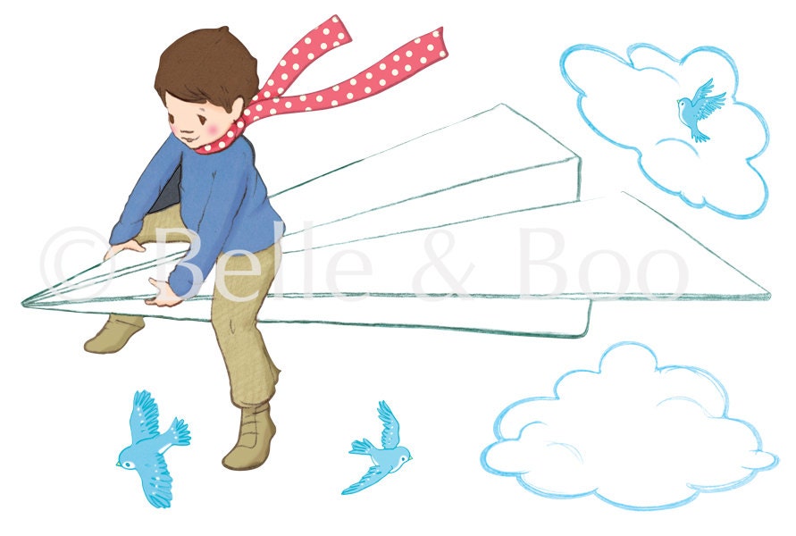 Small My Paper Plane Wall Sticker