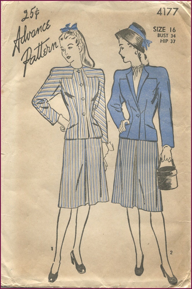 1940s34 bust Raglan sleeve day suit
