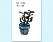 the little blue pot - A4 giclée art print
