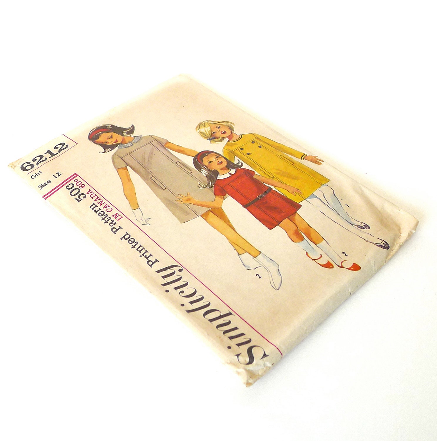 Vintage Simplicity Pattern 1960s Girl's Dress Size 12