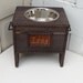 Personalized Dog Feeder Bowl Holder Pets Feeding Dish Single Bowl Feeder Custom Cat Dog Espresso Brown Custom