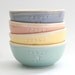 Vegan cereal bowl set of 4 in unmatchy colors MADE TO ORDER