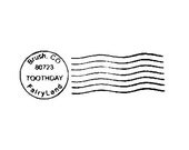 Tooth Fairy Postmark Mail Art Rubber Stamp
