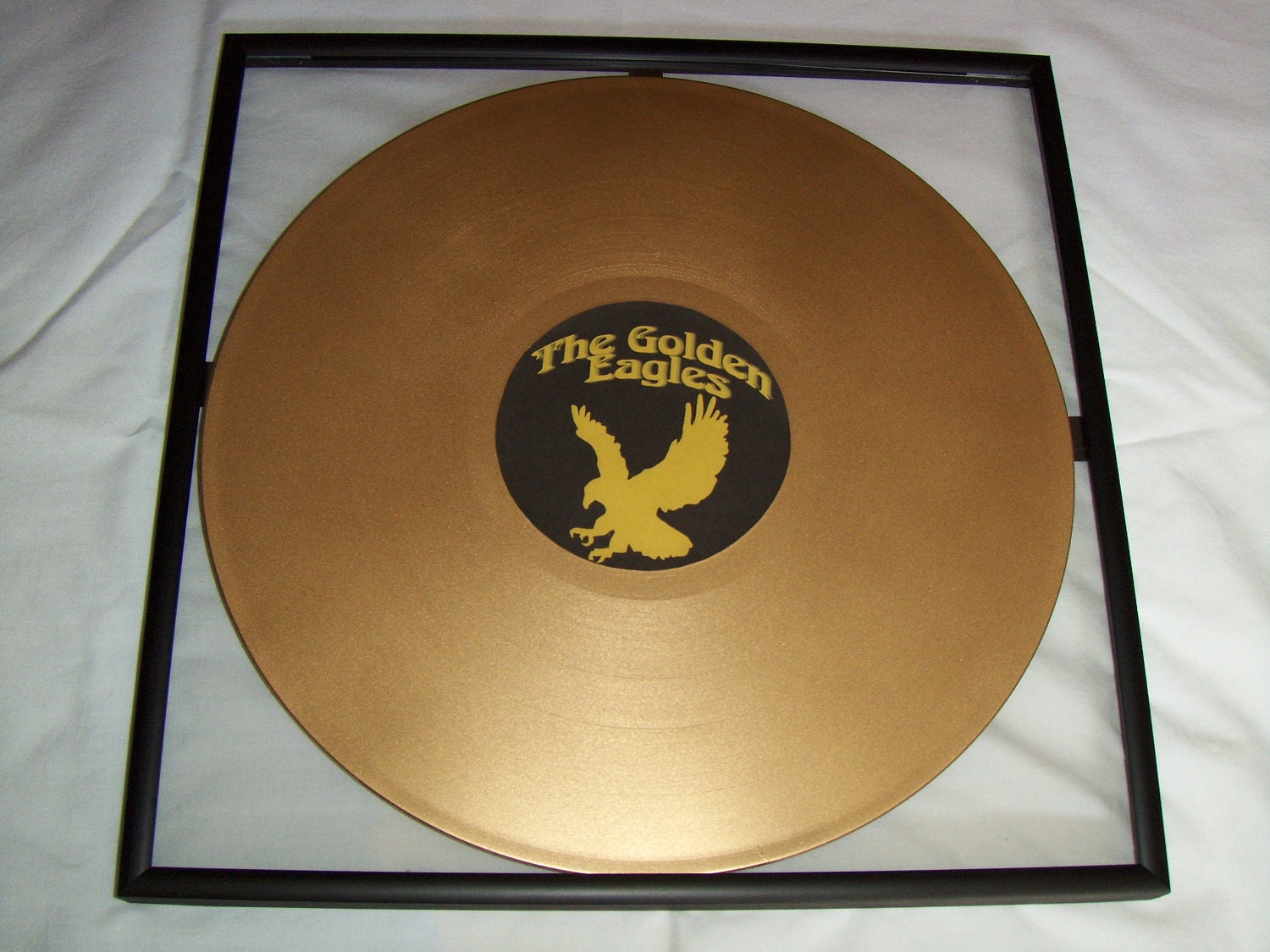 Custom Gold Vinyl LP Award Plaque - FRAMED - Sales Award