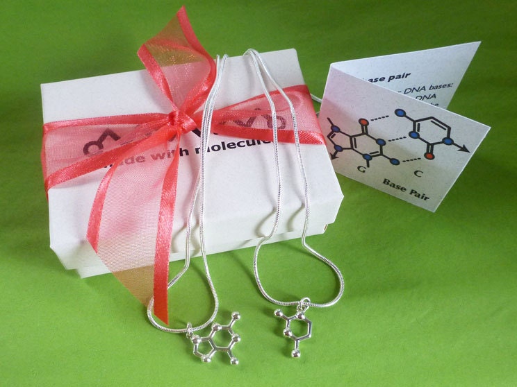 friendship necklace set - DNA and RNA base pairs