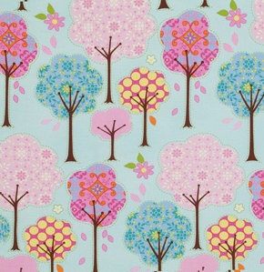 Dena Designs, Pretty Little Things, Trees Blue Fabric - Reserved for Sugarfive