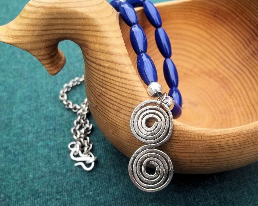 Celtic Double Spiral Necklace