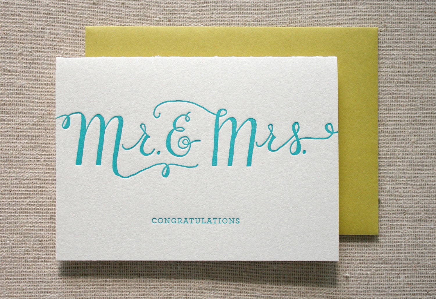Mr. and Mrs. Letterpress Card