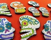 Wooden Sugar Skulls