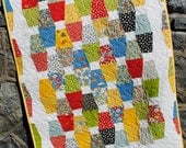 PDF Quilt Pattern.....Charm square or Fat Quarter friendly, ..baby or lap quilt, Jack & Jill Modern Tumbler