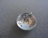 Inital Bowl Charm- Silver Filled, Brass or Copper