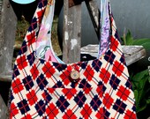 PDF The Paris Flea Market Tote Bag Sewing Pattern DIY Tutorial EASY and Quick to Make Purse