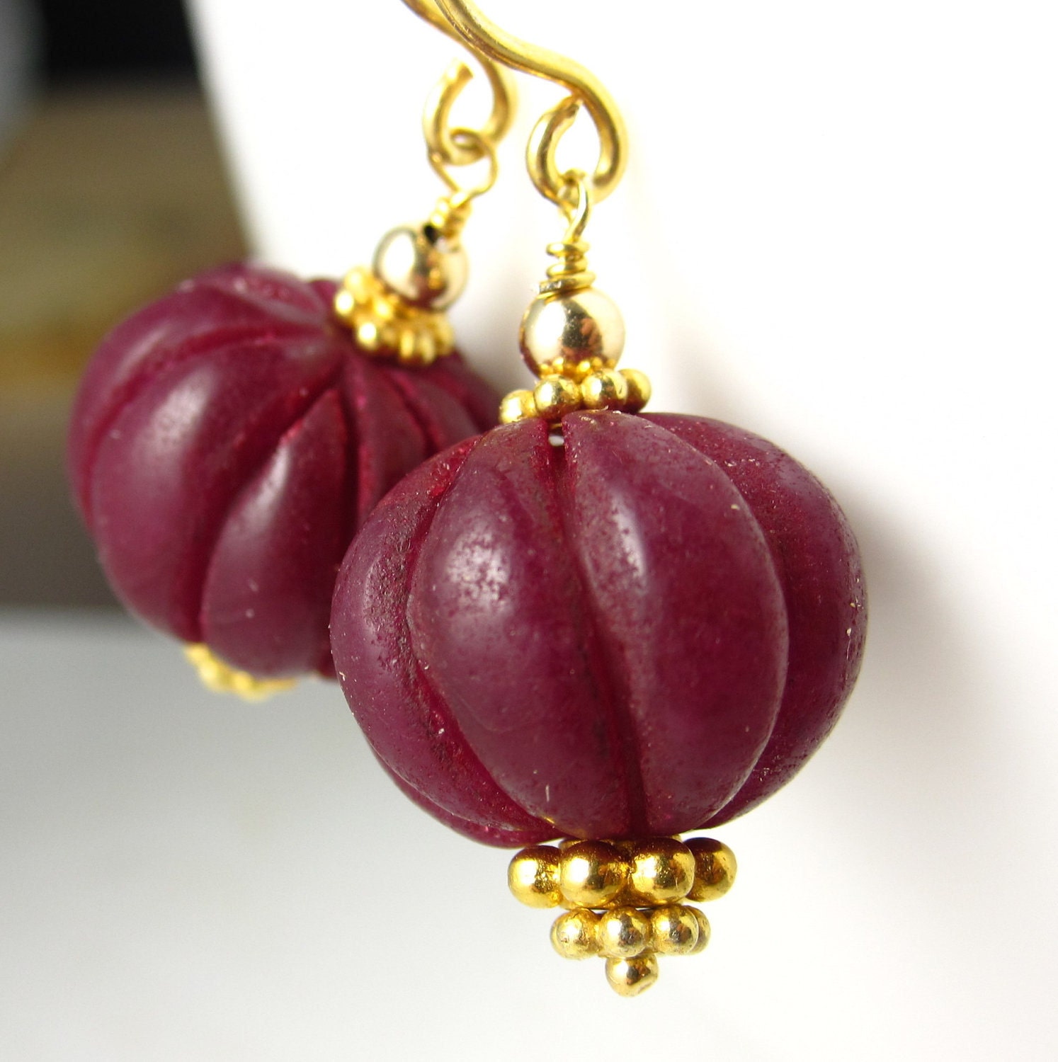 Ruby Dangle Earrings