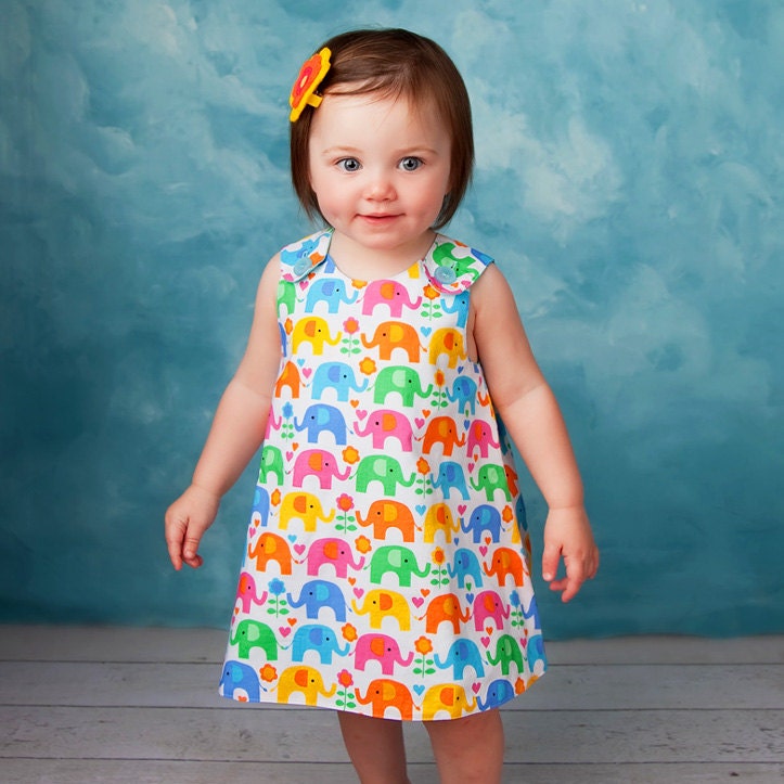 The Perfect A Line Dress pattern - Baby and Toddler - Classic Reversible Dress / Jumper PDF pattern