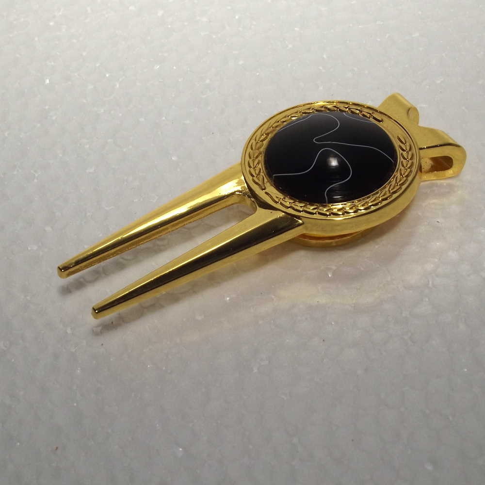 Golf Ball Mark and Repair Tool in 24kt Gold