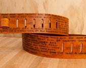 Leather Guitar Strap - Antique Tan - Personalized Smokey Pattern