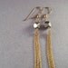 Pyrite Earrings, Pyrite Nugget Earrings, Long Dangle Earrings, Gold-Filled Tassel Earrings