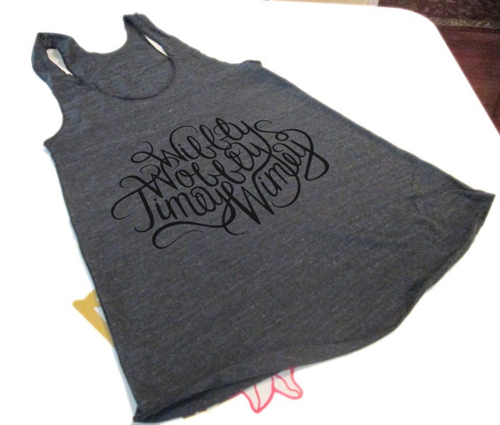 Doctor Who Inspired Wibbly Wobbly Timey Wimey Fancy - Womens Workout Tank top ECO Racer back clothing running - gold text