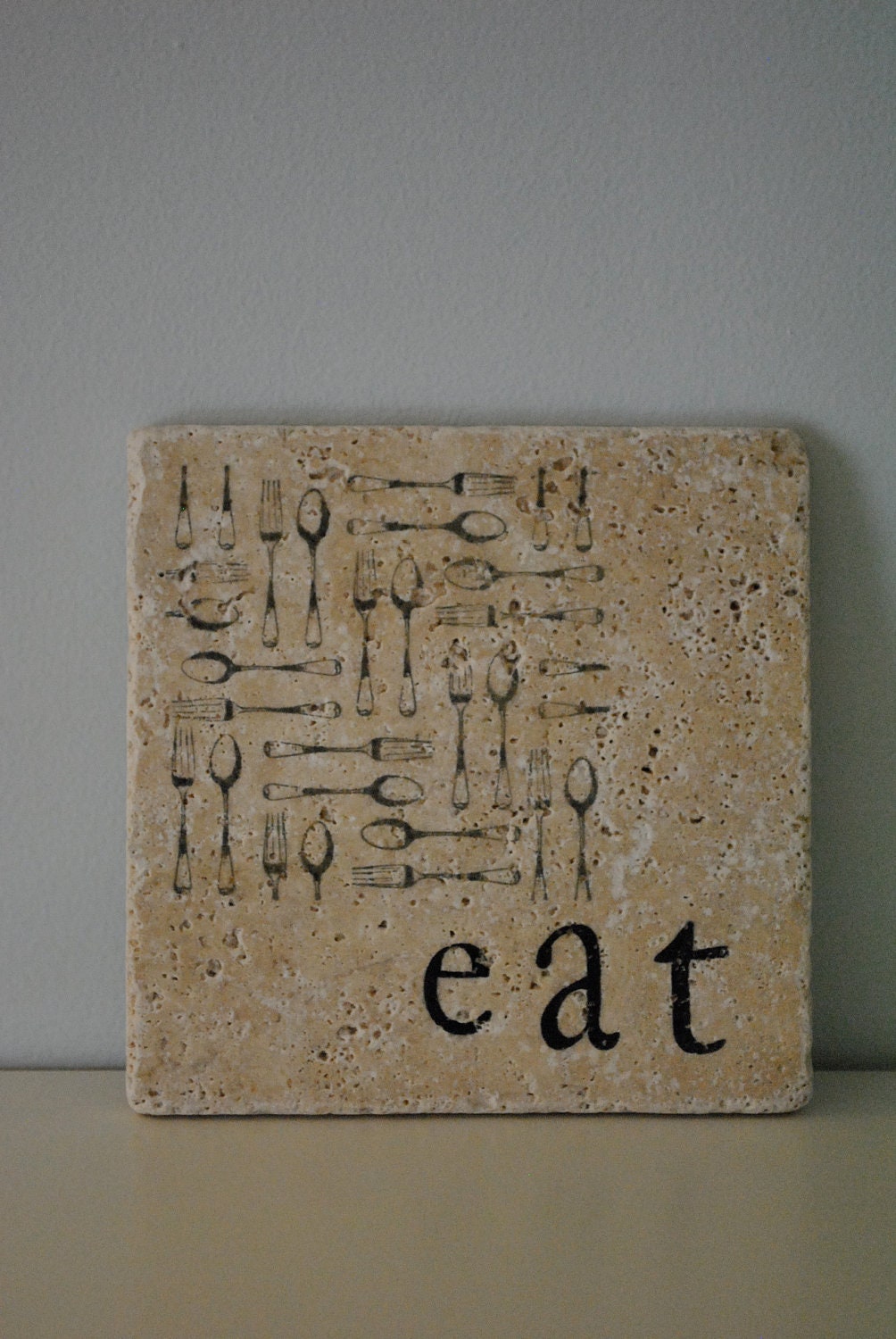 Eat Natural Stone Wall Plaque. Wedding Gift, Home Decor. By Freckle on etsy