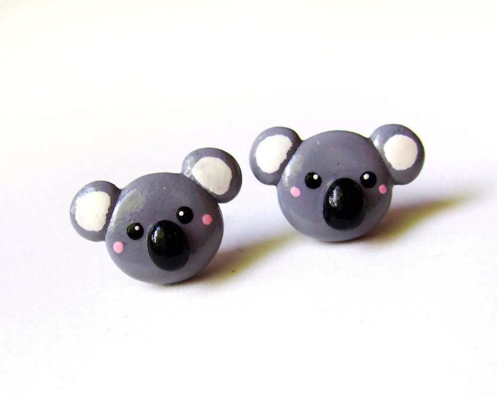 Cute Polymer Clay Koala Earrings