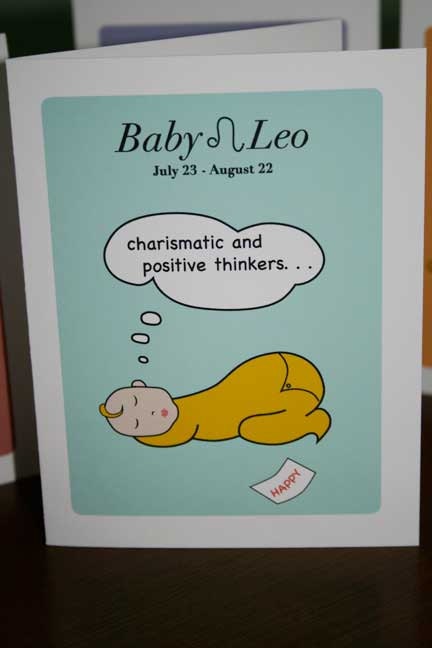 Baby Shower Zodiac Astrology Card