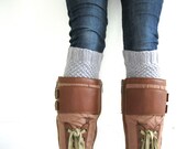 KNITTING PATTERN PDF File - Boot Cuff Knitting Pattern - Leg Warmer Knitting Pattern - Beginner Knitting Pattern