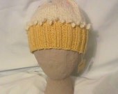 Creamy White Cupcake Hat Fits 1 to 4 Year Old