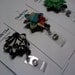 Flowered Card Reel w/ alligator clip
