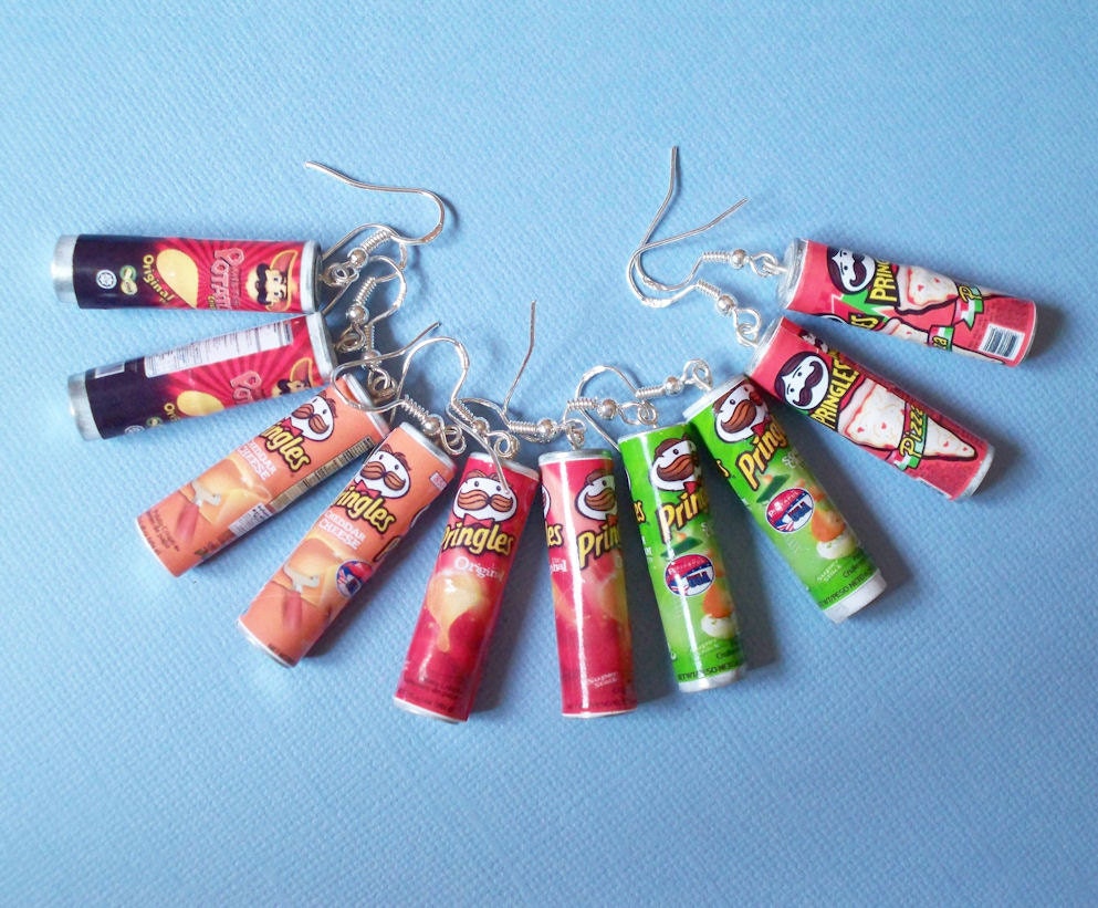 1X Pair of Pringles - Dangle Earrings (Choose your favorite)