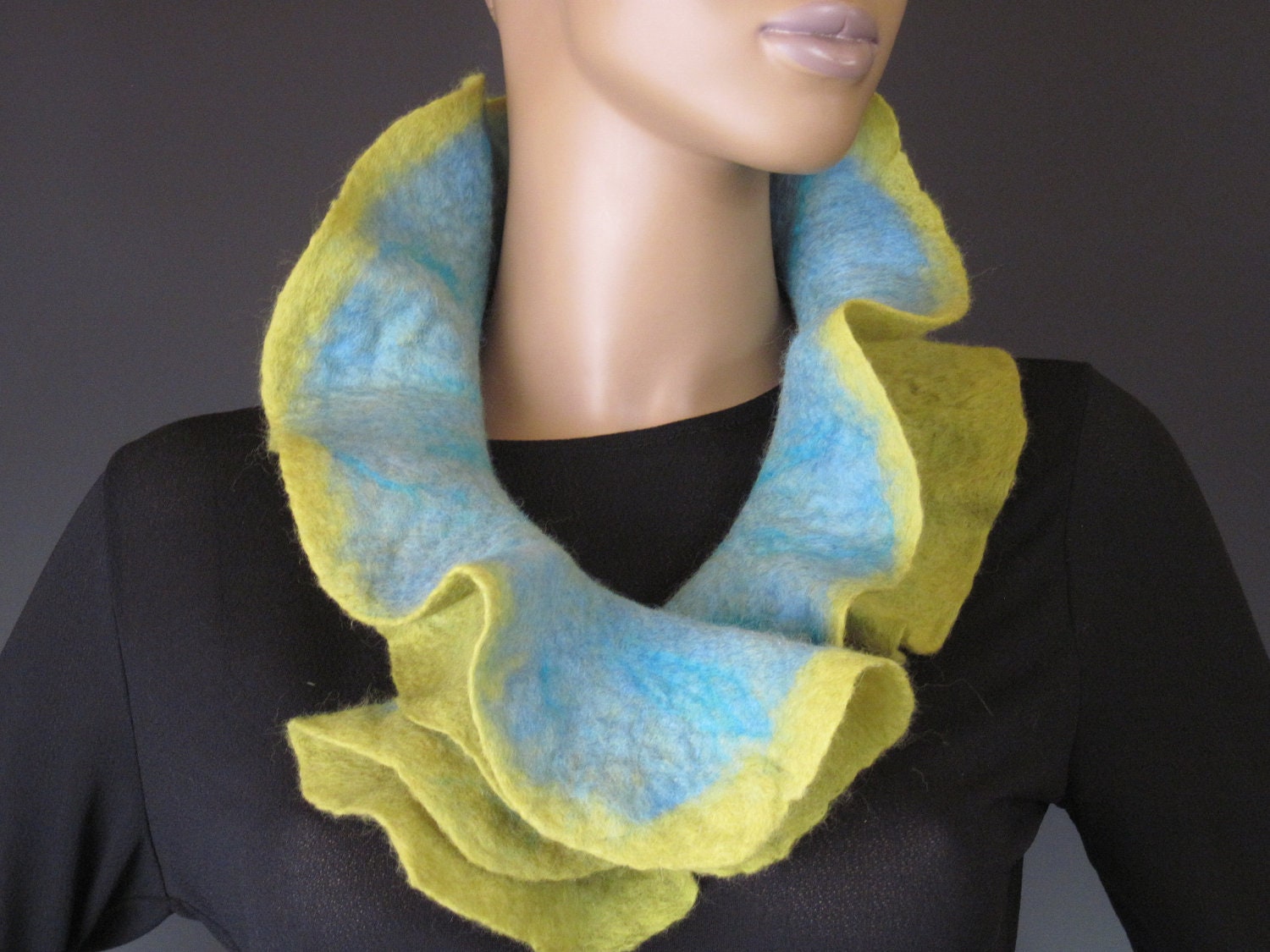 Flamenco Felted Reversible Scarflette Spring