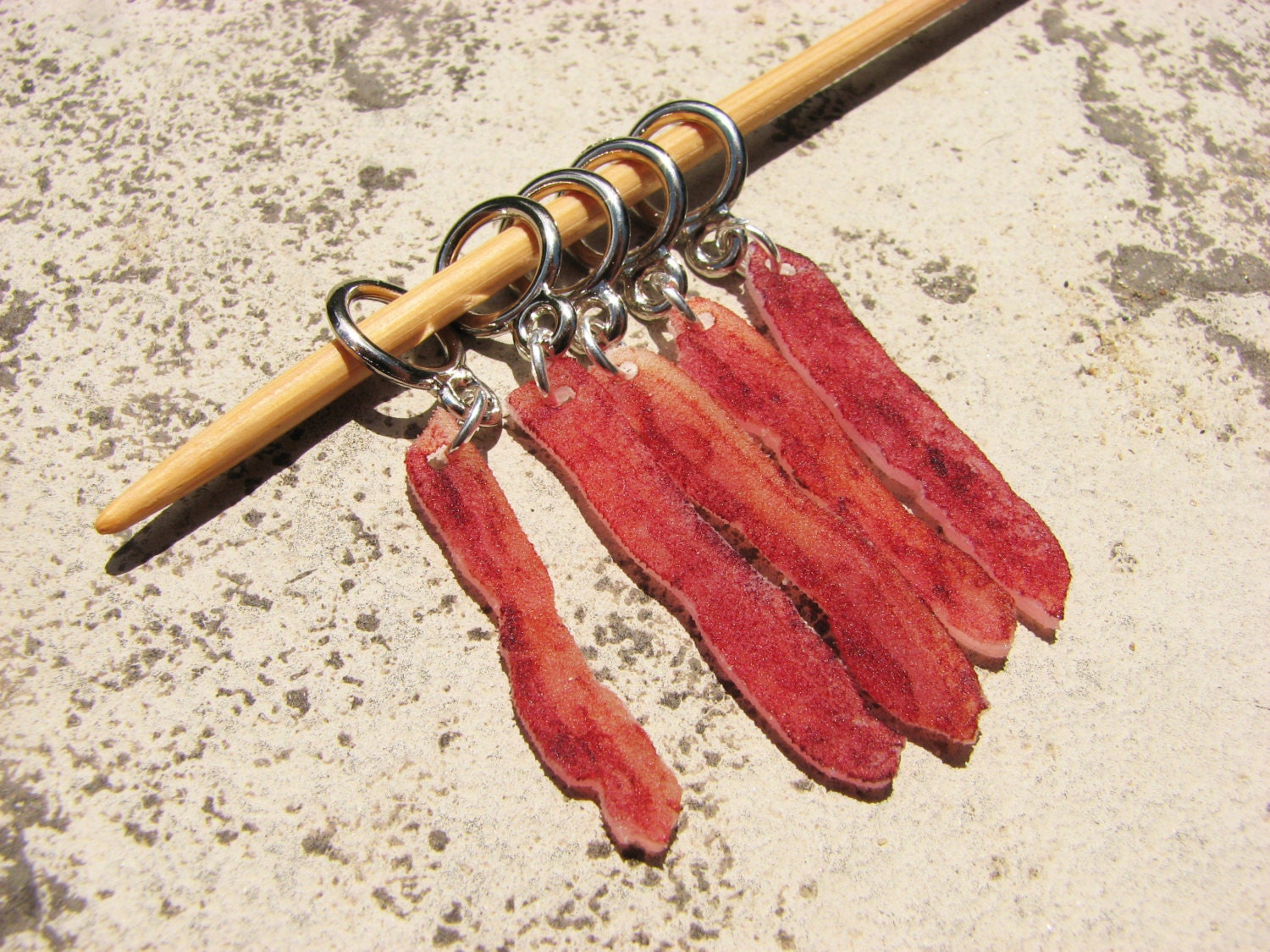 Bacon Non-Snag Stitch Markers