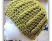 Instant Etsy Download PATTERN - Lorre Unisex Super Bulky Weight Beanie Crochet Pattern.  Great  Texture.  Cold Weather Hero.  Urban Grunge.