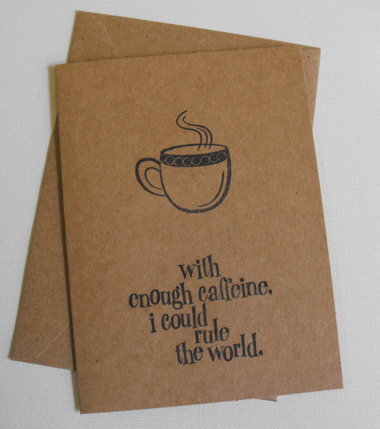 Coffee Lovers Stationery  Set of 6 Hand crafted Blank inside Friendship Cards Starbucks Inspired
