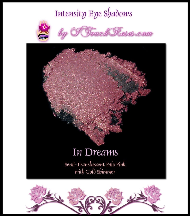 In Dreams - Mineral Eye Shadow 10g jar - Semi-Transluscent Pale Pink with Gold Shimmer
